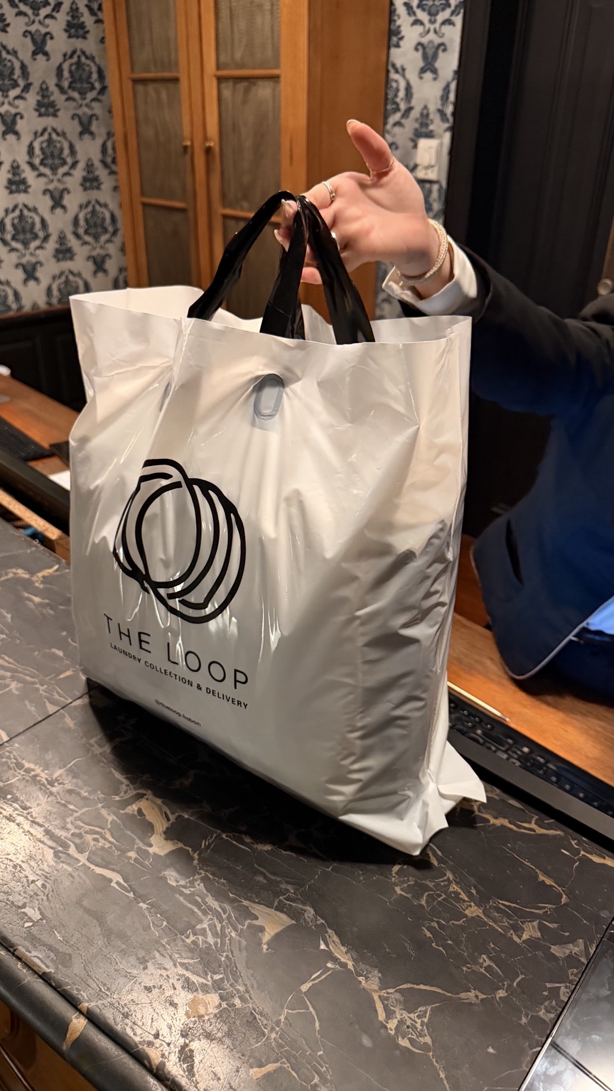 THE LOOP bag handed over at reception